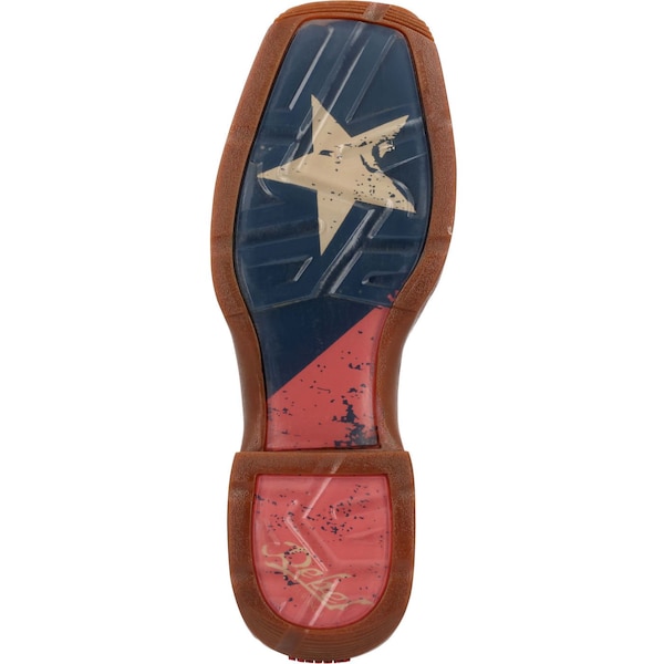 Rebel By Texas Flag Western Boot, DARK BROWN/TEXAS FLAG, 2E, Size 10.5